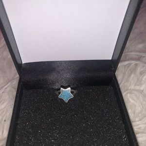 BLUE SIZE 5 STERLING SILVER RING